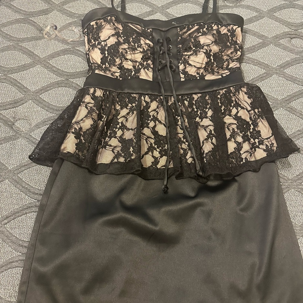 Black lace maxi dress